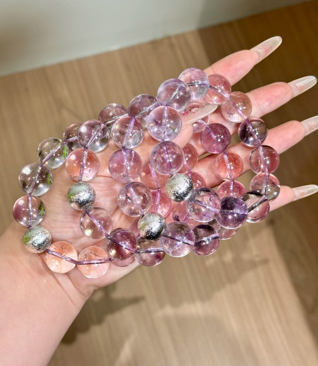 Natural Bolivian Amethyst Crystal Bracelet | 16-17mm Original Design
