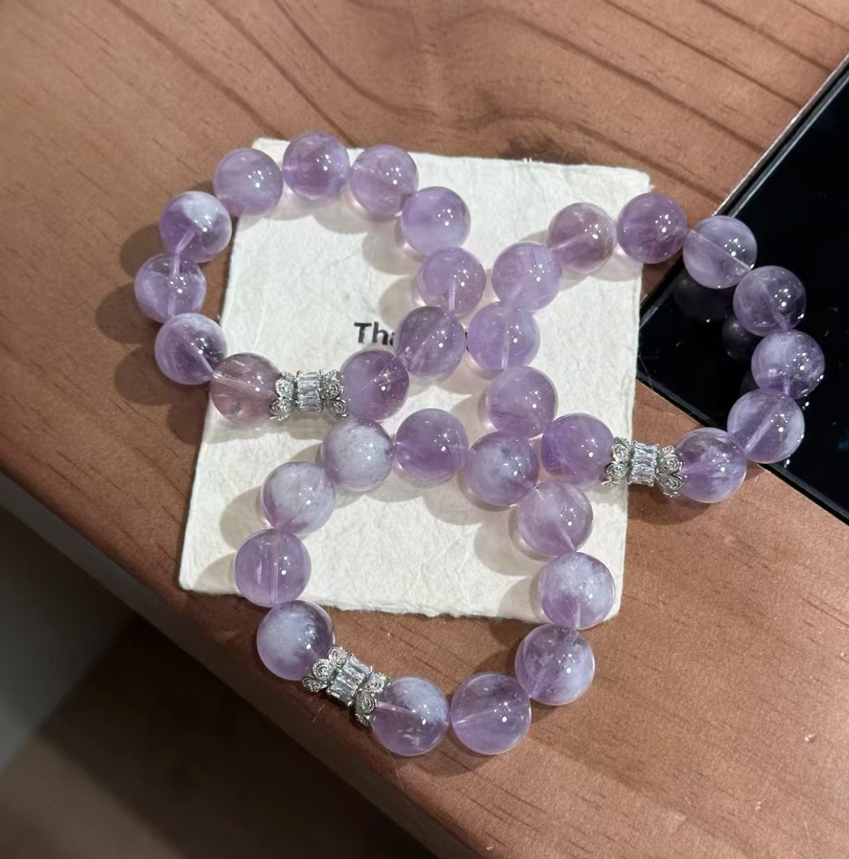 Natural Purple Cactus Crystal Bracelet | 17-18mm Original Design