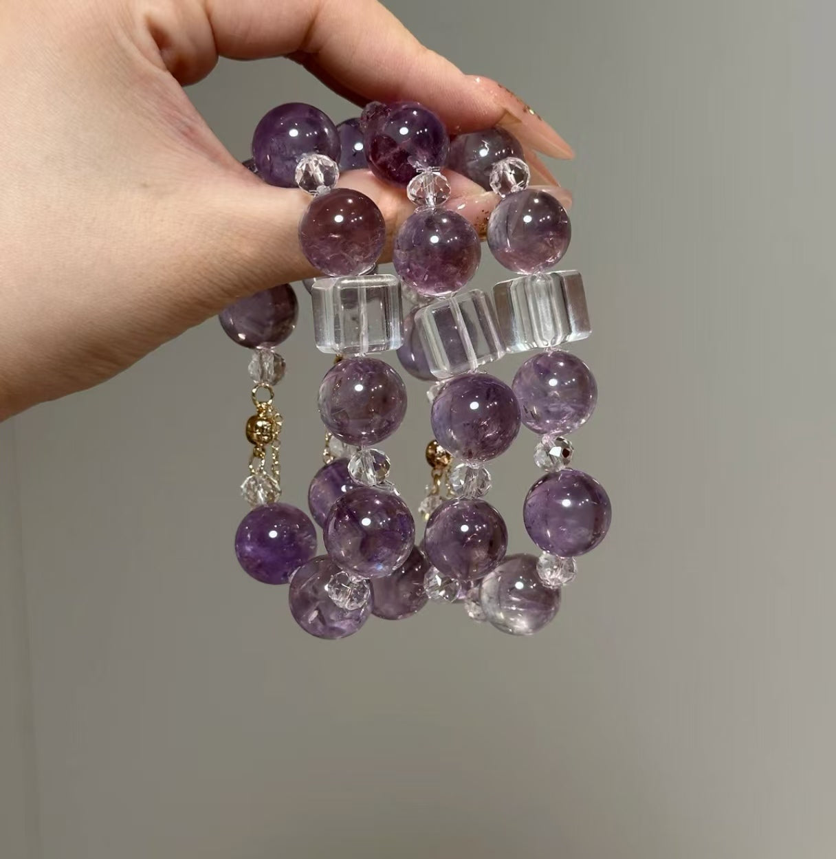 Natural Bolivian Amethyst Bracelet | 16-17mm Original Design