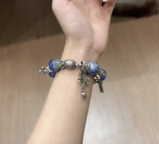 Limited Edition Natural Blue Kyanite Crystal Bracelet | Original Royal Blue Design