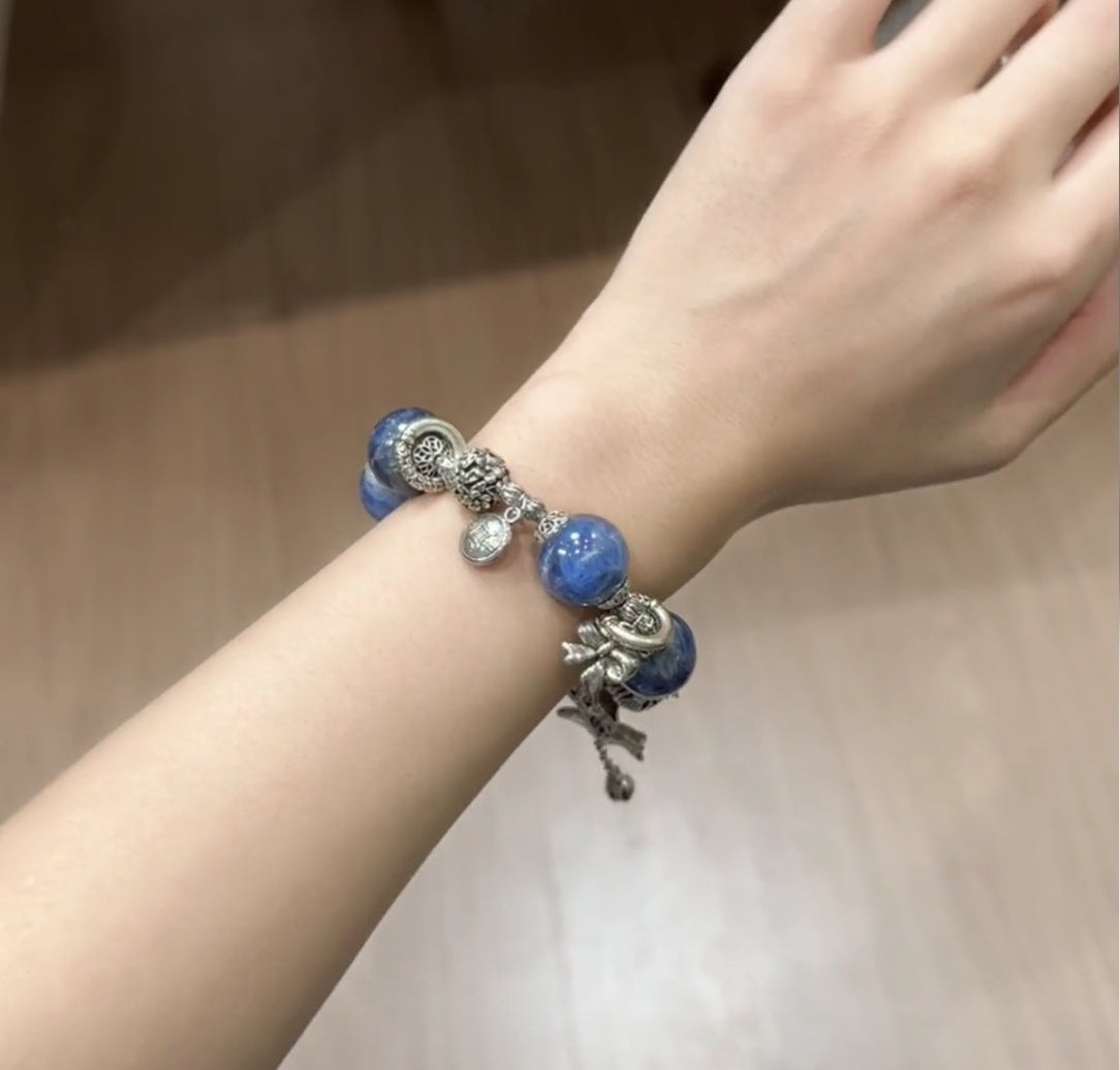 Limited Edition Natural Blue Kyanite Crystal Bracelet | Original Royal Blue Design