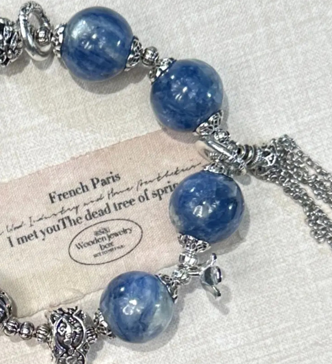 Limited Edition Natural Blue Kyanite Crystal Bracelet | Original Royal Blue Design
