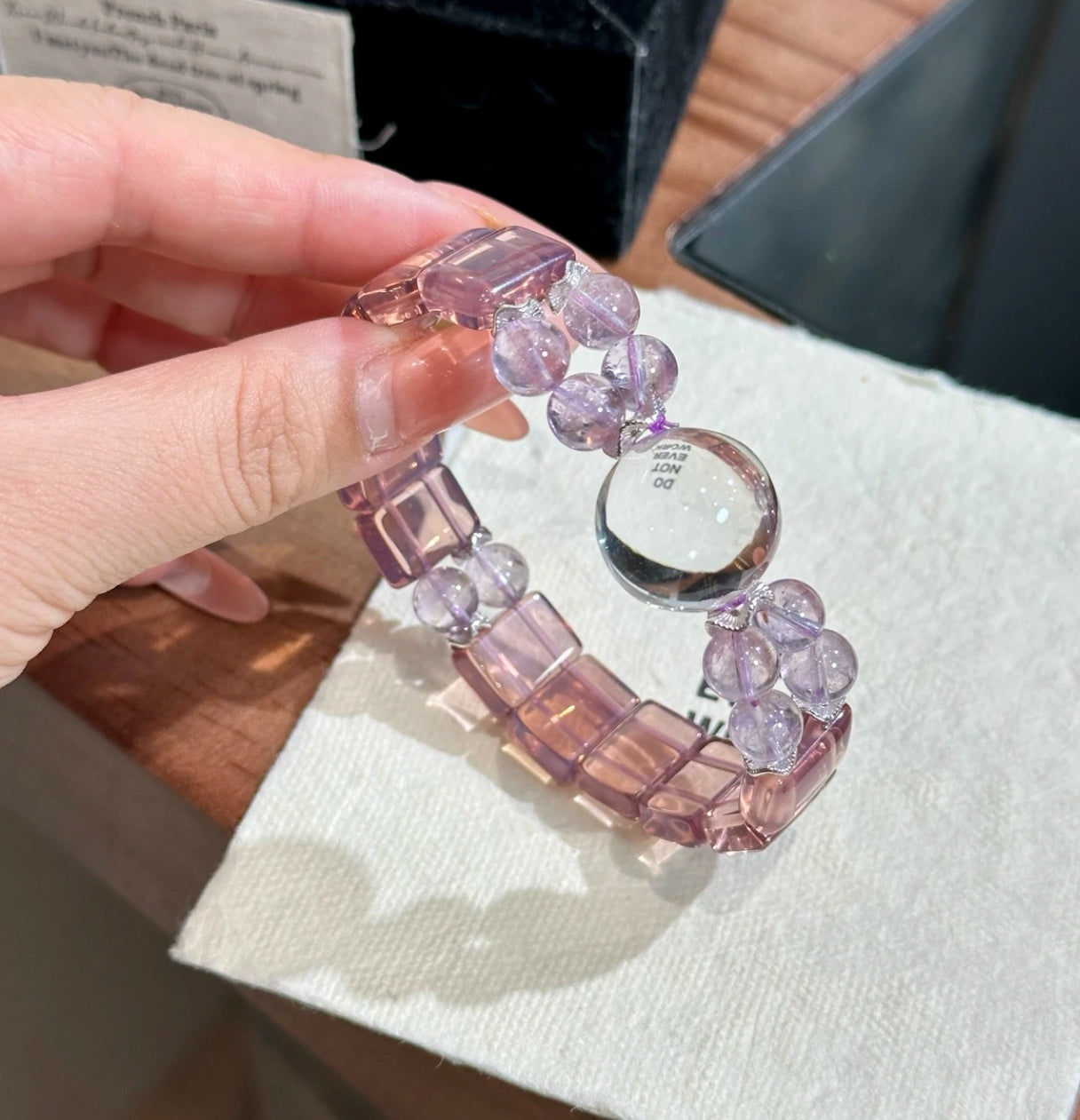 Natural Amethyst Crystal Bracelet | Original Design