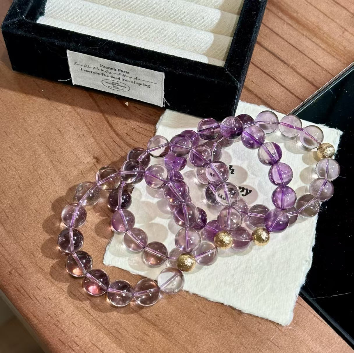 Natural Bolivian Amethyst Bracelet | 13-14mm Original Design