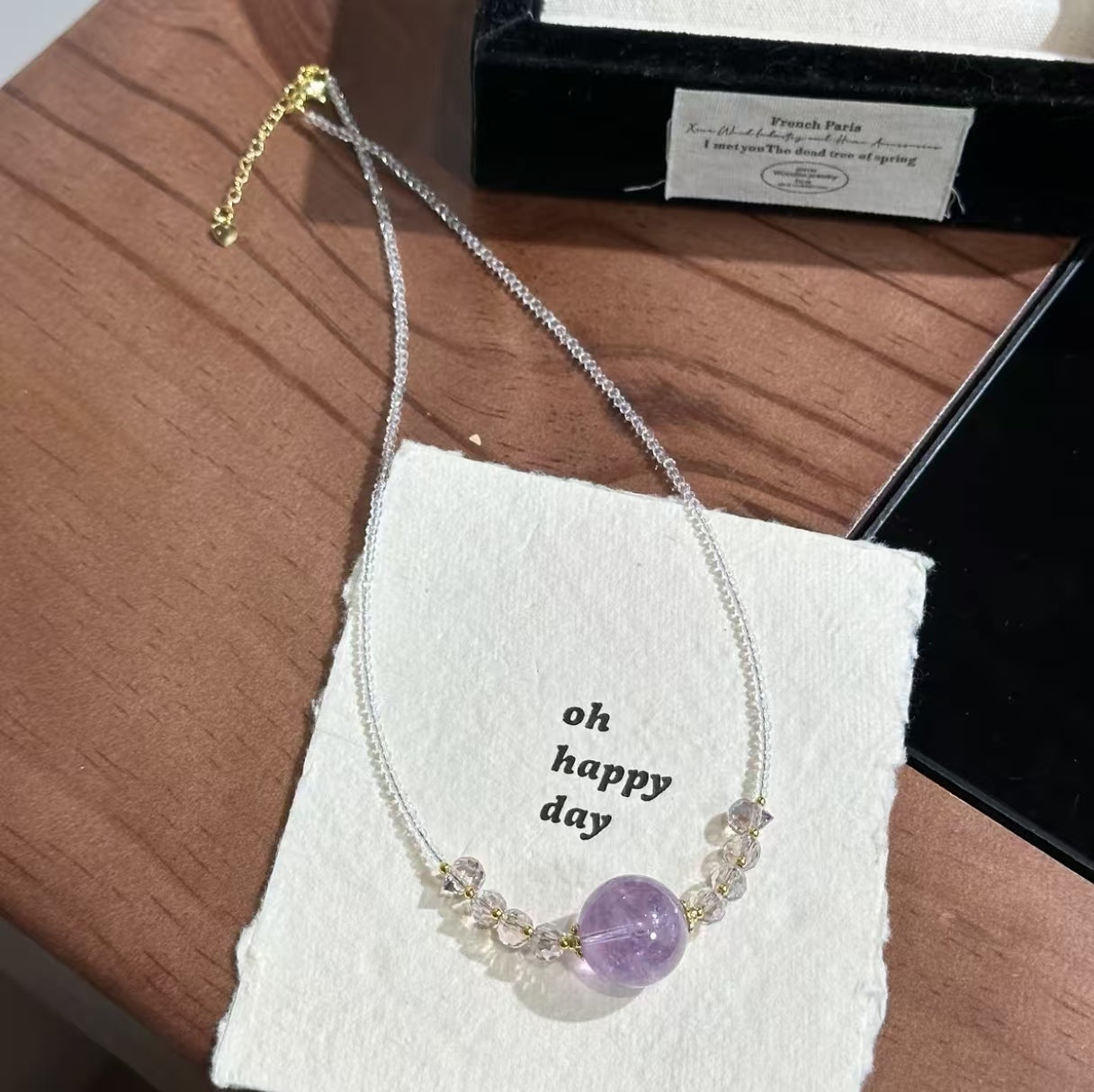 Natural Amethyst Crystal Necklace | Original Design