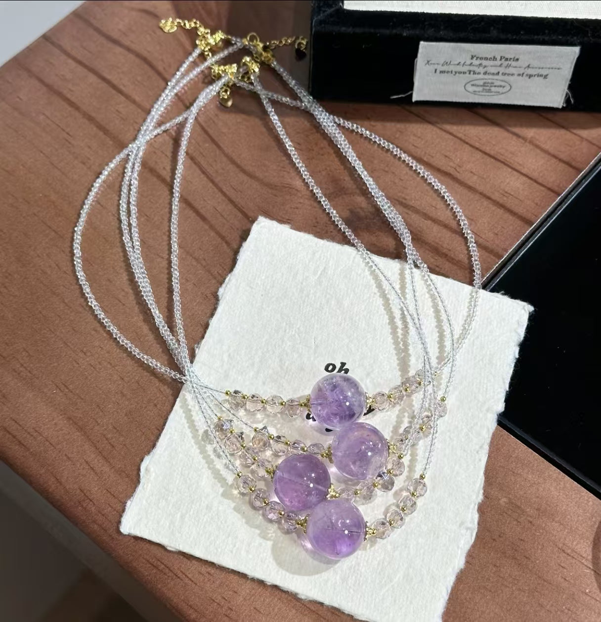Natural Amethyst Crystal Necklace | Original Design