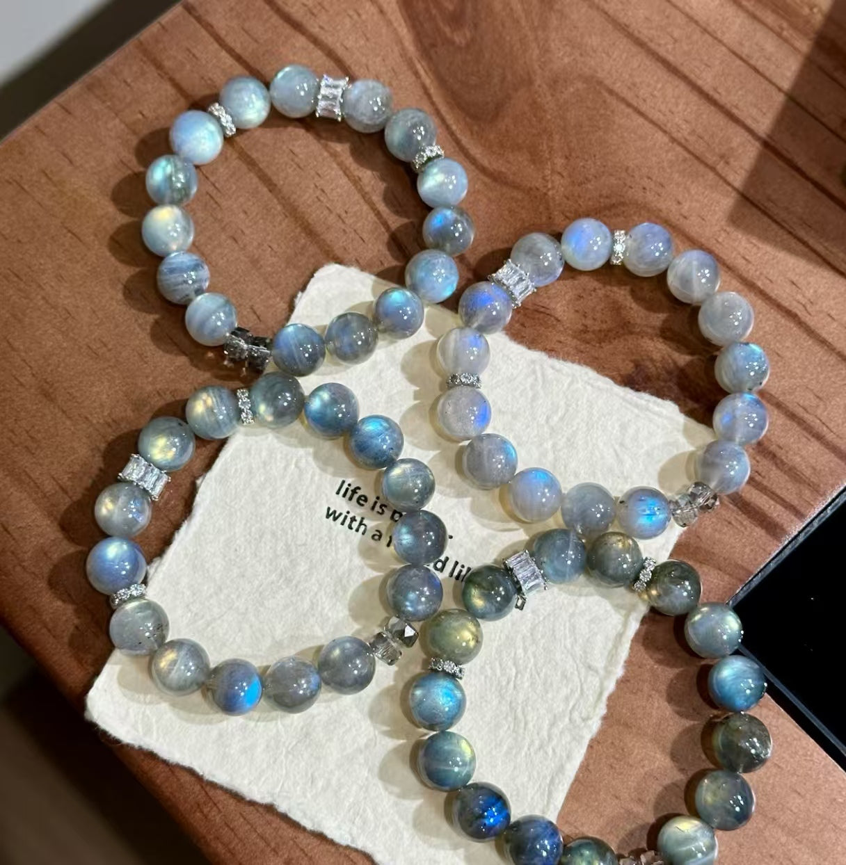 Natural Moonstone Crystal Bracelet | 12-13mm Original Design