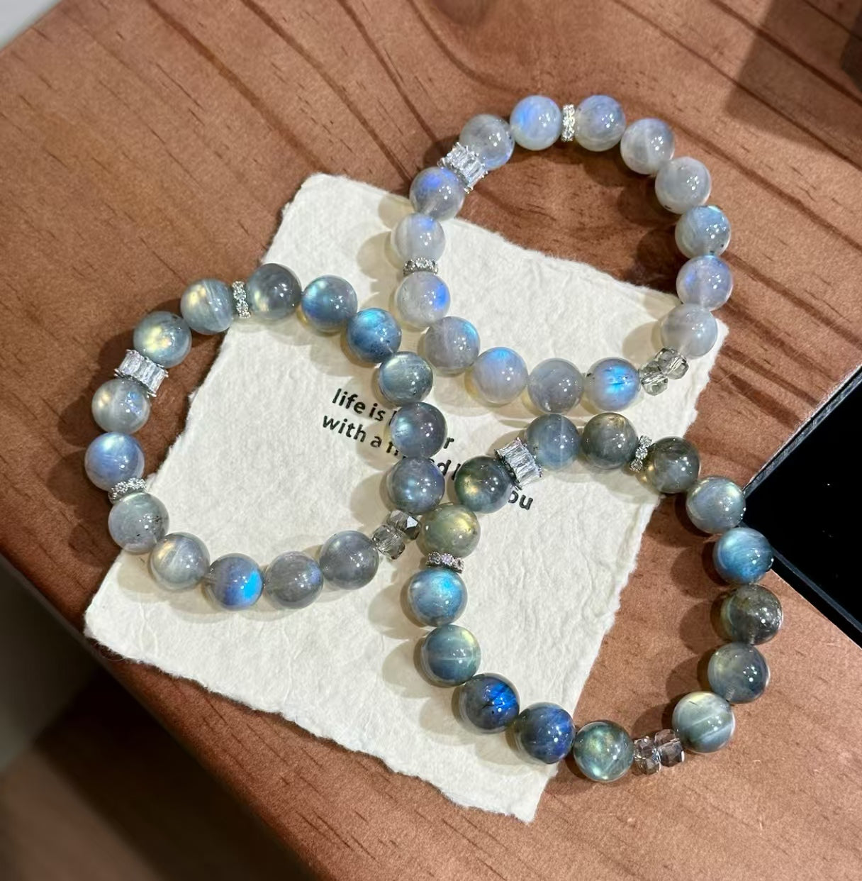 Natural Moonstone Crystal Bracelet | 12-13mm Original Design