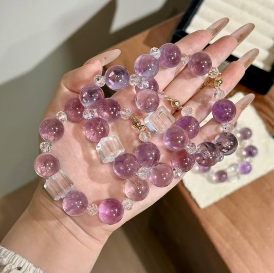 Natural Bolivian Amethyst Bracelet | 16-17mm Original Design