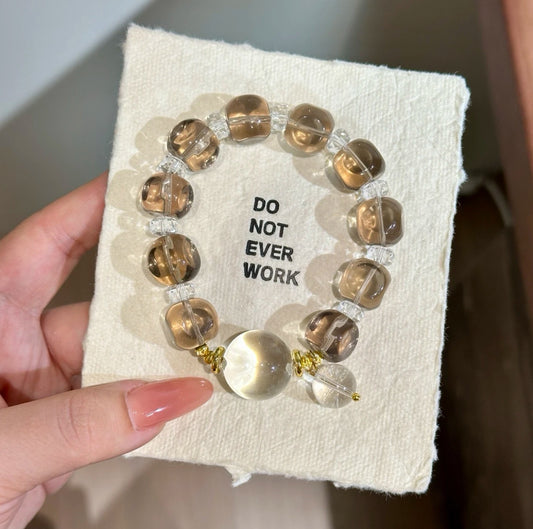 Natural Smoky Quartz Bracelet | 12mm Original Design