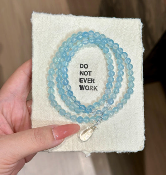 Natural Aquamarine Crystal Bracelet | Original Design