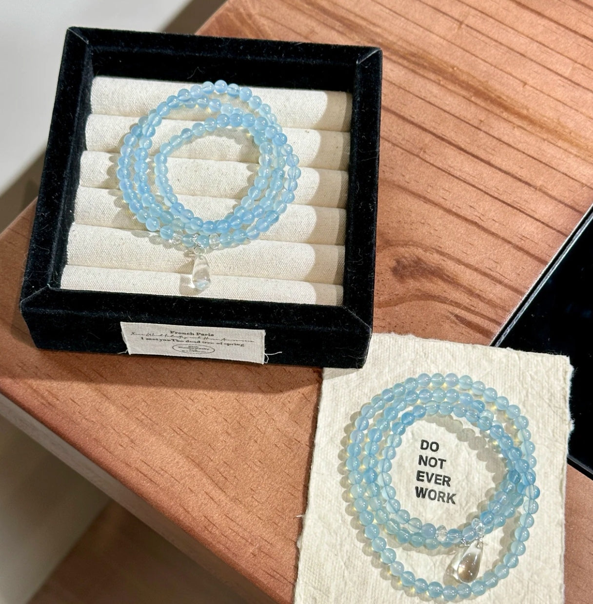 Natural Aquamarine Crystal Bracelet | Original Design